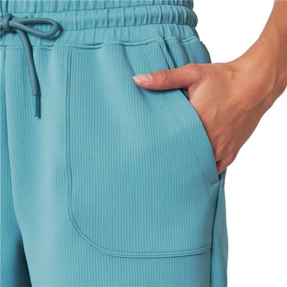 Mondetta Womens Midweight Ribbed Scuba Short (Adriatic Blue, X-Large) - Picture 3 of 4